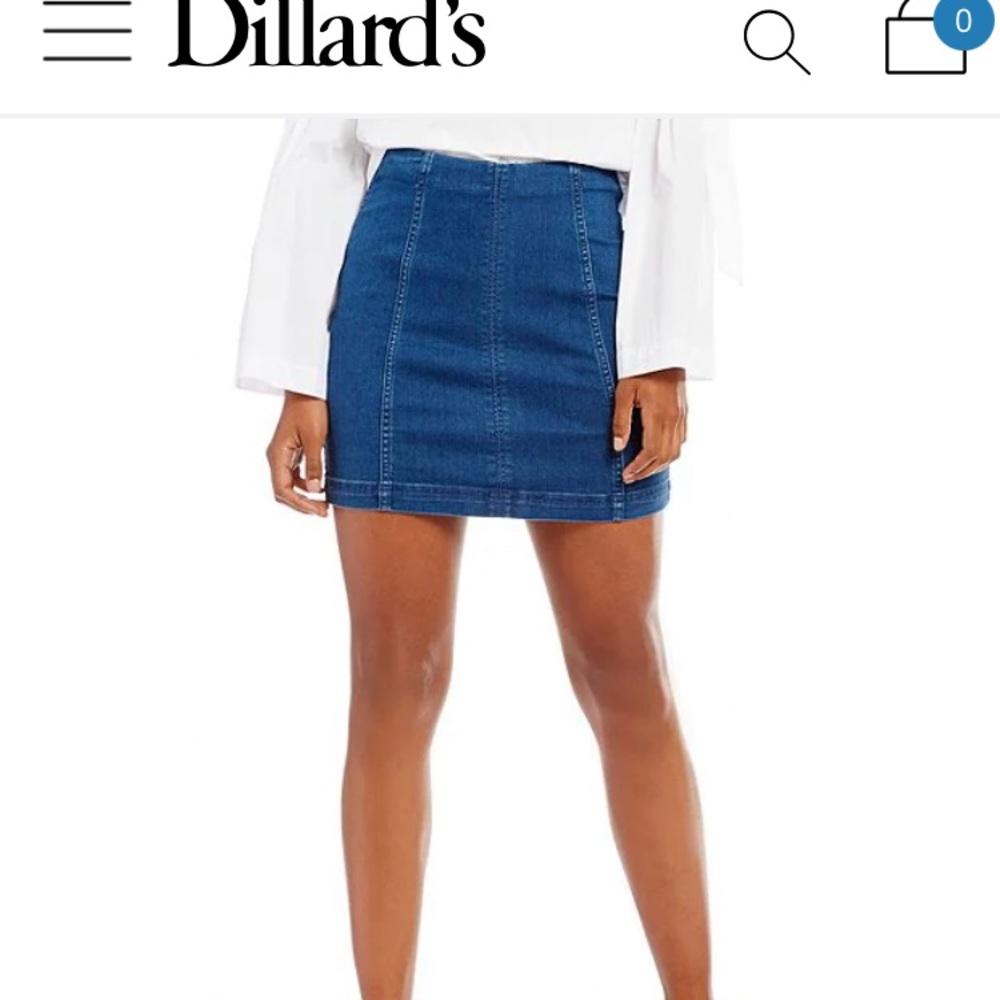 Free People Denim Mini Skirt